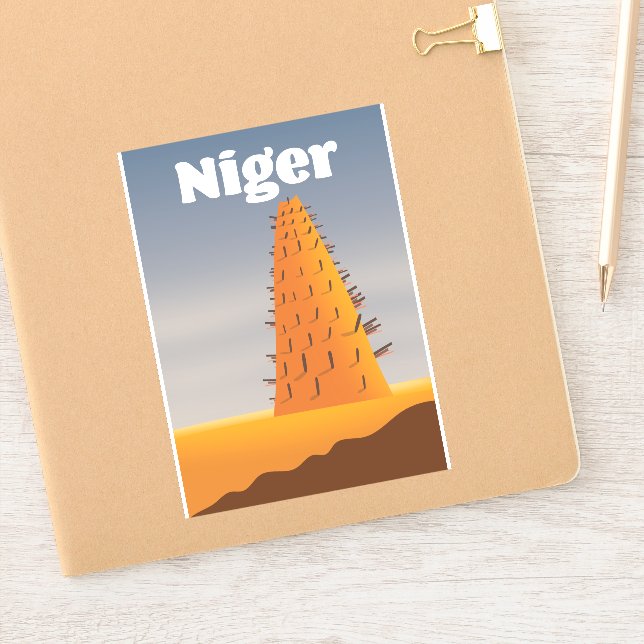 Niger Agadez Mosque travel poster (Notebook)