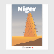 Niger Agadez Mosque travel poster