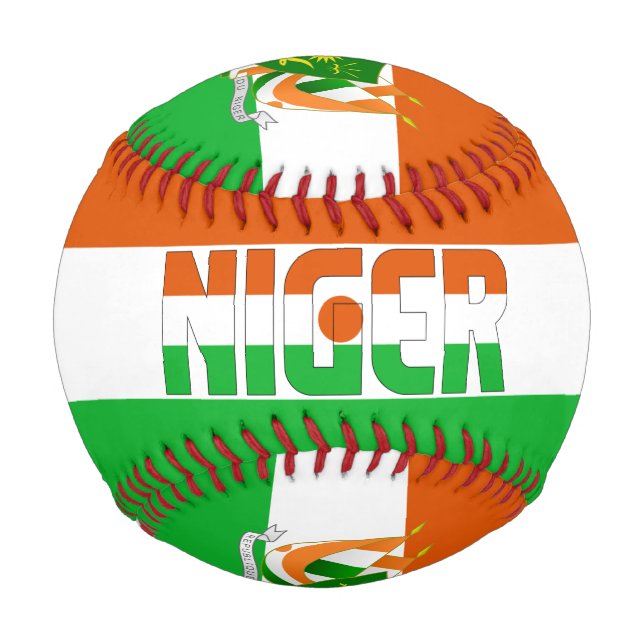 Niger Flag and Coat of Arms Patriotic Baseball (Front)