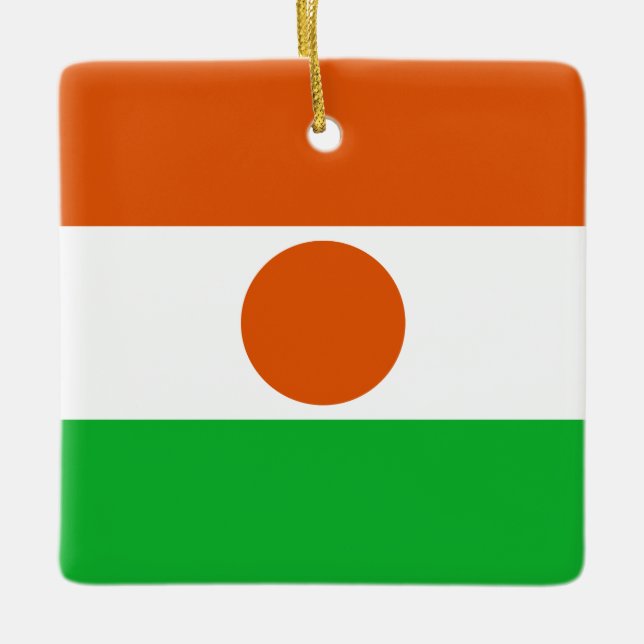 Niger Flag Ceramic Ornament (Front)