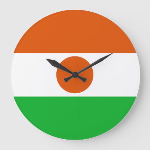 Niger Flag Large Clock