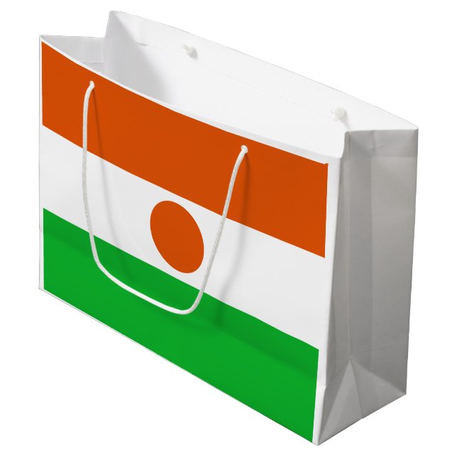 Niger Flag Large Gift Bag (Front Angled)