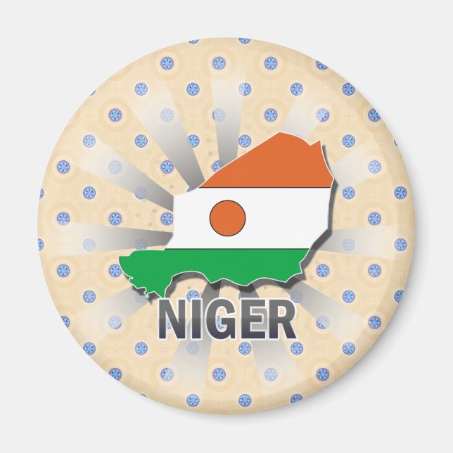 Niger Flag Map 2.0 Magnet (Front)
