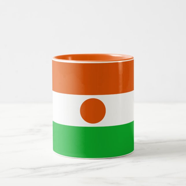 Niger Flag Two-Tone Coffee Mug (Center)