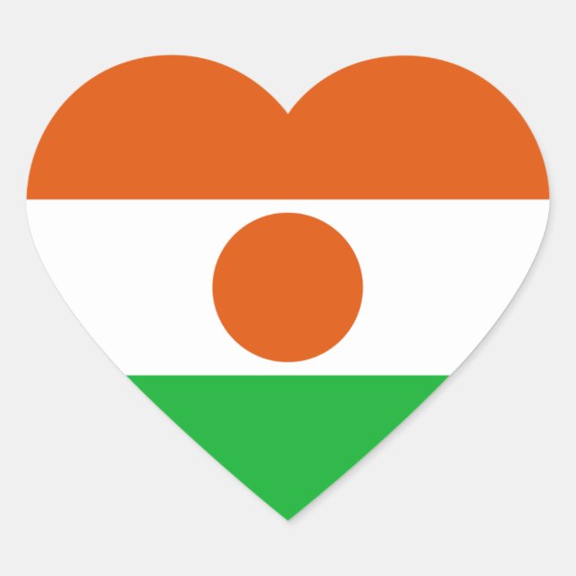 niger heart sticker (Front)