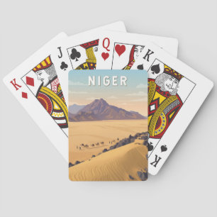 Niger Illustration Travel Art Vintage Playing Cards