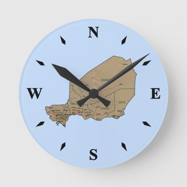 Niger Map Clock (Front)