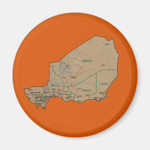 Niger Map Magnet