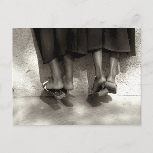 Niger, Niamey, Feet, plastic slippers and long Postcard (Front)