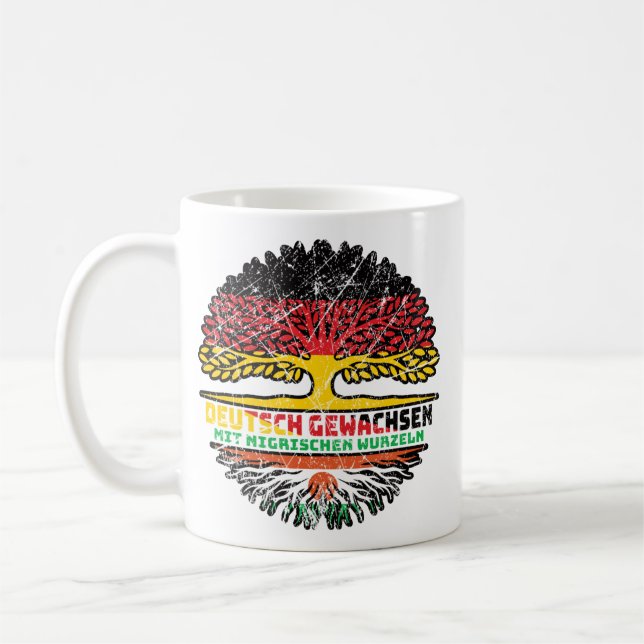 Niger Nigrisch Deutsch Baum Wurzel Coffee Mug (Left)