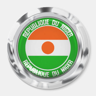 Niger  Round Emblem Magnet