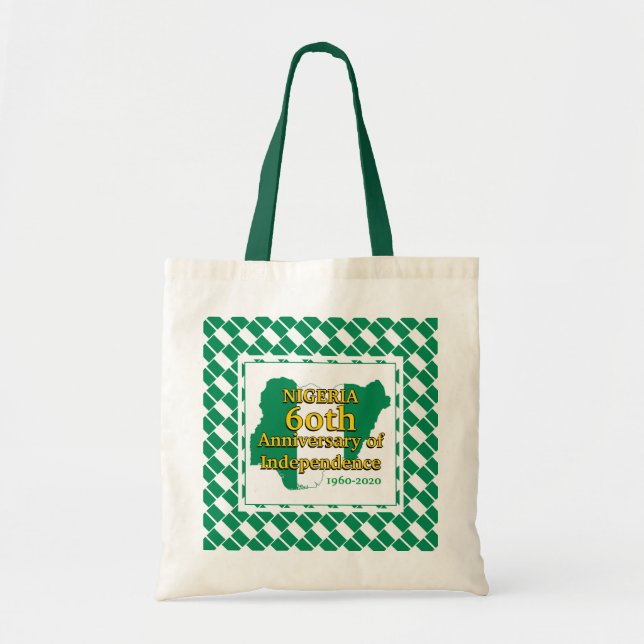 NIGERIA 60th Anniversary Independence | Nigerian Tote Bag (Front)