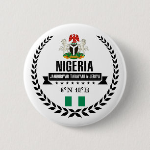 Nigeria 6 Cm Round Badge