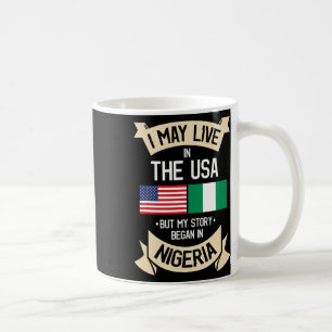 Nigeria American Flag Usa Nigerian Roots Gifts For Coffee Mug