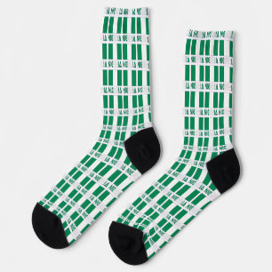 Nigeria and Nigerian Flag Tiled Socks