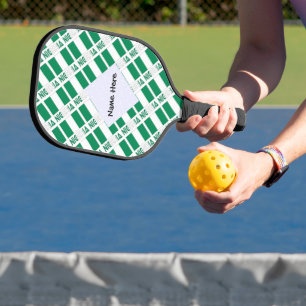 Nigeria and Nigerian Flag Tiled with Your Name Pickleball Paddle