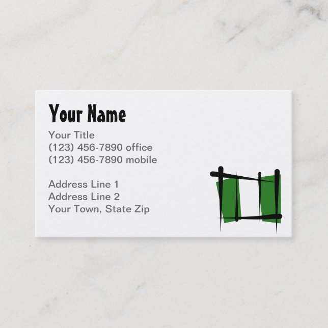 Nigeria Brush Flag Business Card (Front)