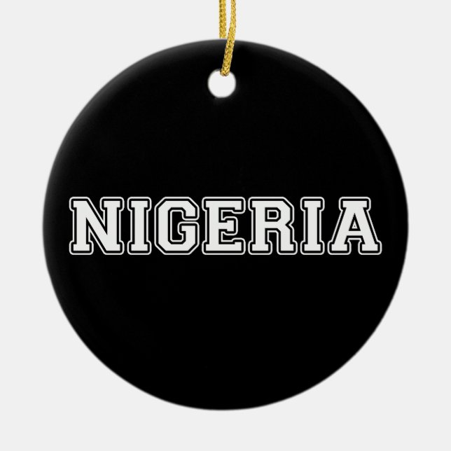 Nigeria Ceramic Ornament (Front)
