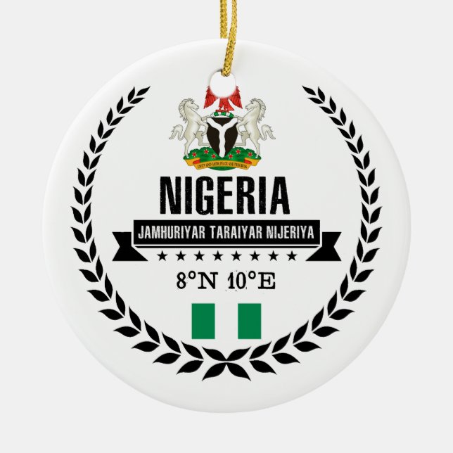 Nigeria Ceramic Ornament (Front)