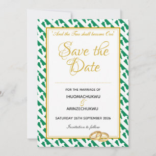 NIGERIA Christian Scripture Naija Wedding Save The Date