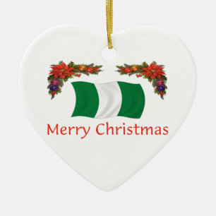 Nigeria Christms Ceramic Ornament