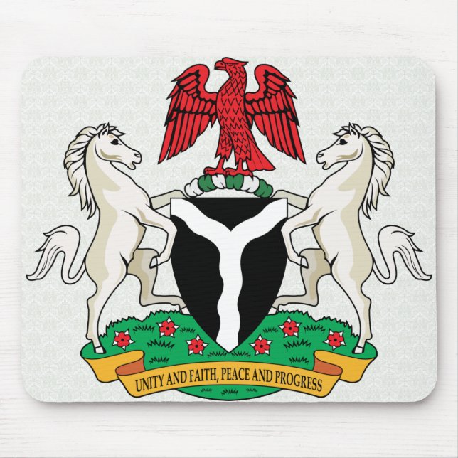 Nigeria Coat of Arms detail Mouse Pad (Front)