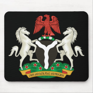 Nigeria Coat of Arms Mouse Pad