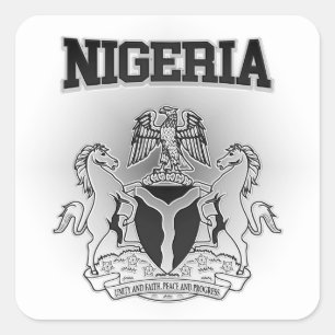 Nigeria Coat of Arms Square Sticker