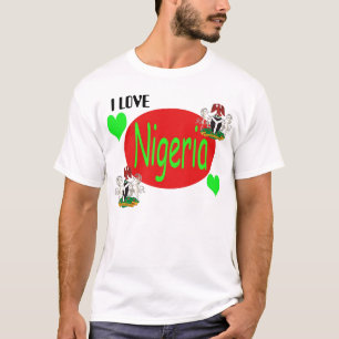 NIGERIA copy, Nigeria_coa, Nigeria_coa, I LOVE T-Shirt