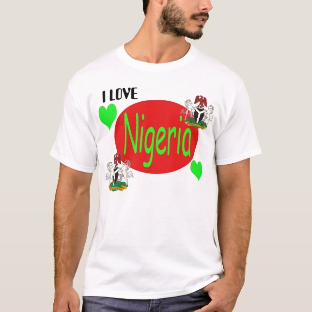 NIGERIA copy, Nigeria_coa, Nigeria_coa,  I LOVE T-Shirt (Front)