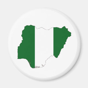nigeria country flag map shape symbol magnet