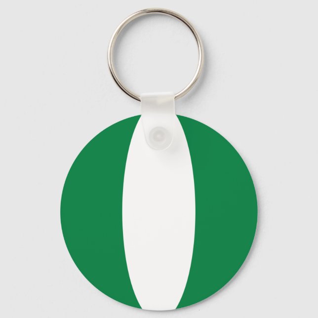 Nigeria Fisheye Flag Keychain (Front)