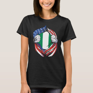 Nigeria Flag American Proud of My Nigerian Heritag T-Shirt