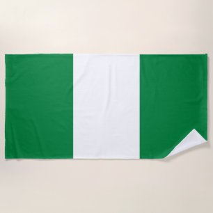 Nigeria flag beach towel