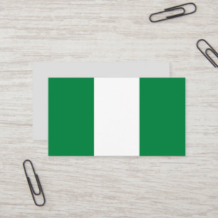 Nigeria flag business card