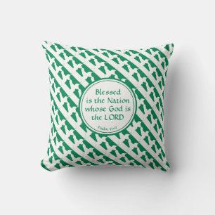 NIGERIA Flag Christian Blessed Nation Nigerian Cushion