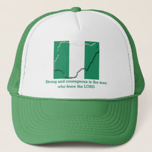 NIGERIA FLAG Christian Scripture Personalised Trucker Hat