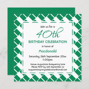 NIGERIA FLAG Custom 40th Birthday Party Nigerian Invitation