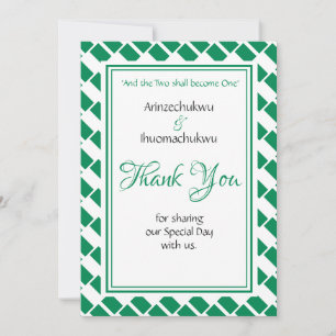 NIGERIA FLAG Customised Photo Thank You Card
