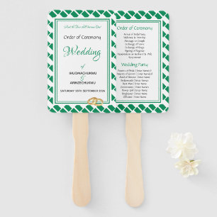 NIGERIA FLAG Customised Scripture Wedding Program Hand Fan