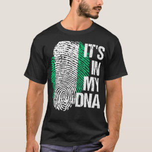 Nigeria Flag Dna Heritage Roots Home Soccer Footba T-Shirt