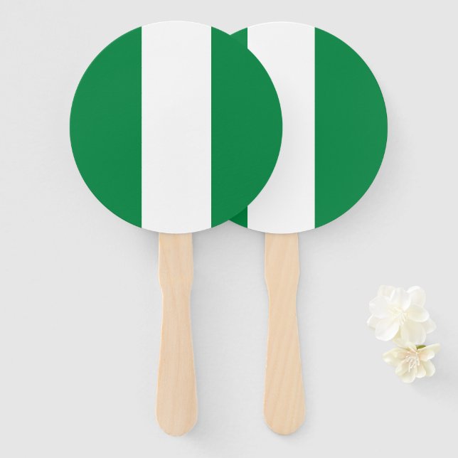 Nigeria flag hand fan (Front and Back)