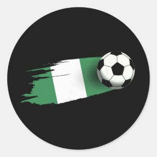 Nigeria Flag Jersey Nigerian Soccer Team Nigerian Classic Round Sticker