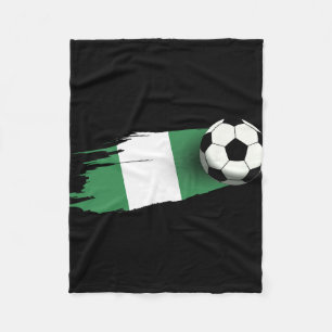 Nigeria Flag Jersey Nigerian Soccer Team Nigerian Fleece Blanket