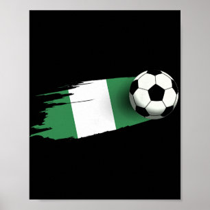 Nigeria Flag Jersey Nigerian Soccer Team Nigerian Poster
