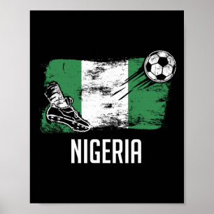 Nigeria Flag Jersey Nigerian Soccer Team Nigerian Poster