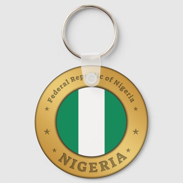 Nigeria Flag Key Ring (Front)