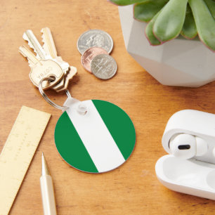 Nigeria flag key ring