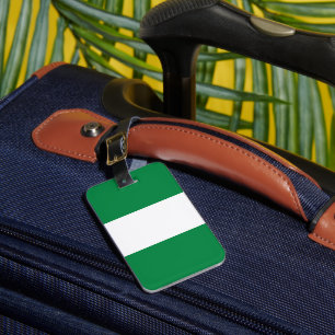 Nigeria flag luggage tag