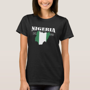 Nigeria Flag Map, Nigerian Independence Day T-Shirt
